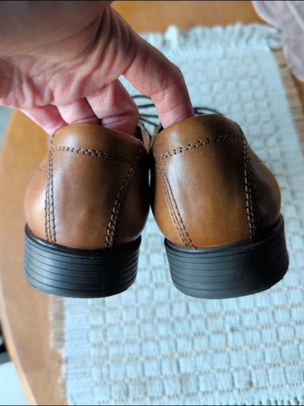 Clarks Tilden Walk Brown Leather Oxfords Mens' Sz 8